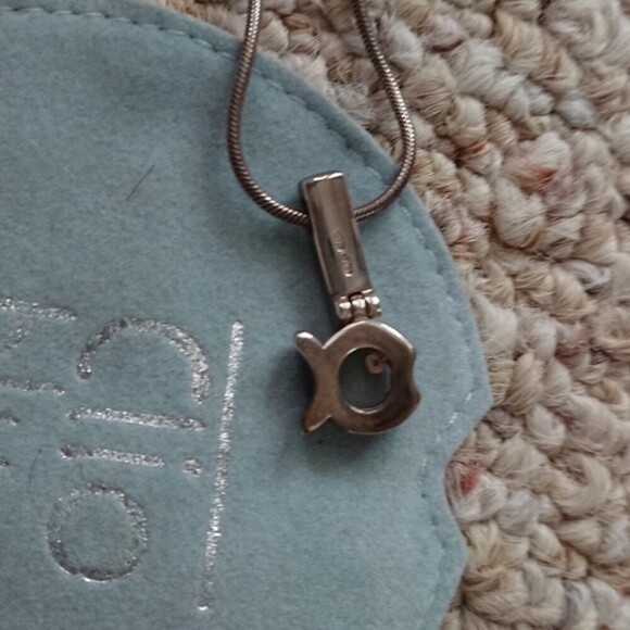 Clio Blue Fish Silver Necklace - Picture 2 of 9